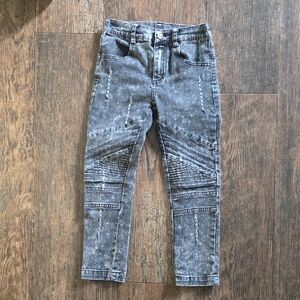 Posh Kiddos Washed Black Jeans with Stitch Detailing